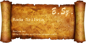 Bada Szilvia névjegykártya